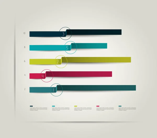 Gráfico de negocios. Carta infográfica exclusiva 3 D . — Vector de stock