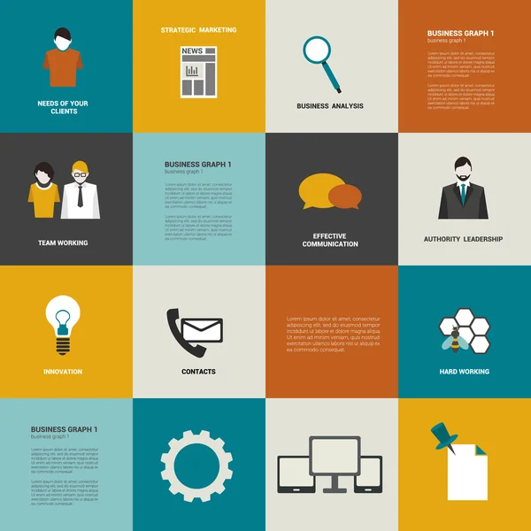 Diagrama plano. Concepto de icono de negocio. Esquema de caja vectorial simplemente editable . — Archivo Imágenes Vectoriales