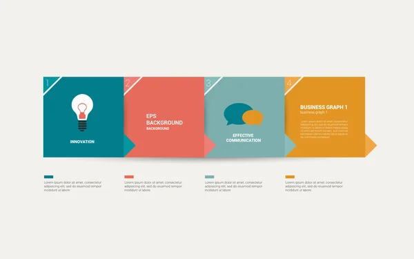 Paso plantilla tutorial para infografía. Minimalista plana numerado banner de 4 pasos . — Archivo Imágenes Vectoriales