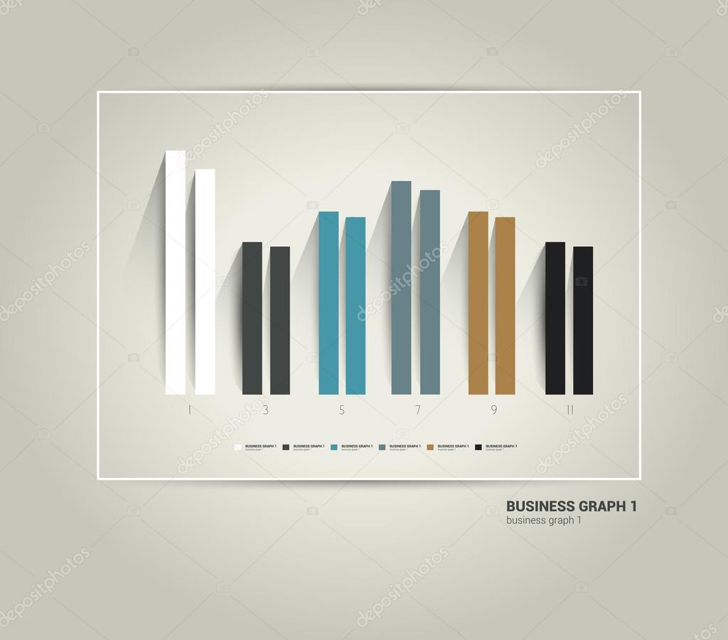 Exclusive business chart. Trend minimalistic flat graph can be used for infographic, brochure concept, catalog, web page, annual report. Vector scheme.