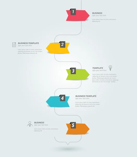 Infografía de la línea temporal. Plantilla plana minimalista. Vector . — Vector de stock