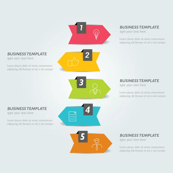 Infographic pijl. stap voor stap handleiding. — Stockvector