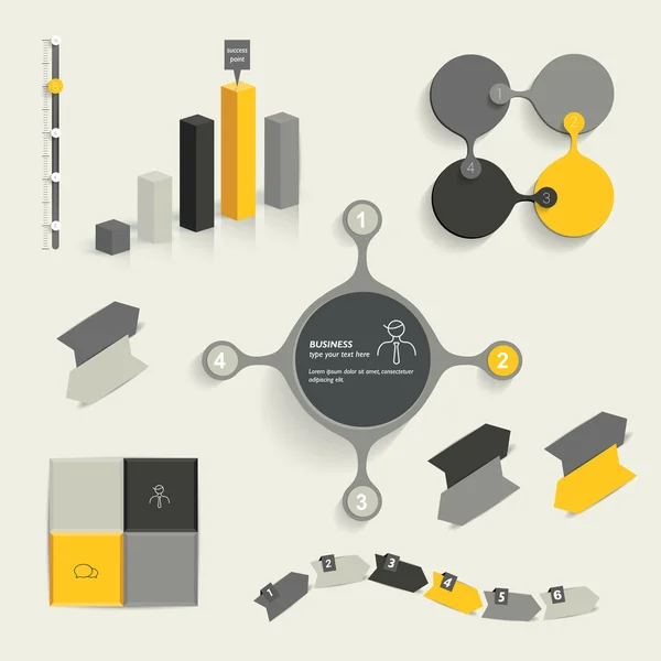 Infographic in element. Business samling. vektor. — Stock vektor