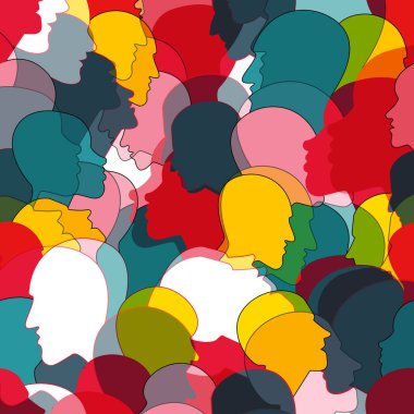 İnsanlar kusursuz kalıplar. Vektör arkaplanı.