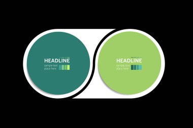 İki element şeması, diyagram. Bilgi şablonu.