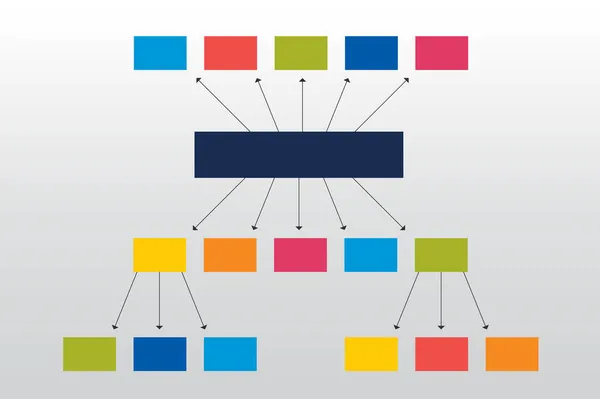 Fowchart Diagrama Flujo Esquema Estructural Figura Infografía — Archivo Imágenes Vectoriales