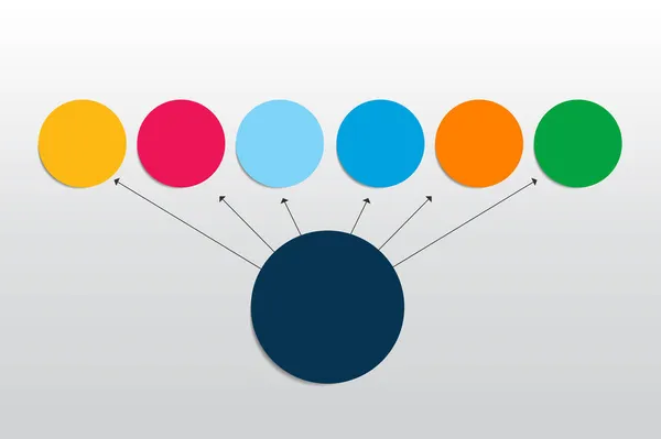 Fowchart Esquema Sombras Colores — Archivo Imágenes Vectoriales