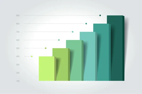 Graf Sloupcový Graf Infografický Prvek — Stockový vektor