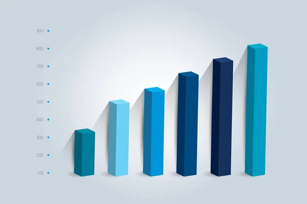 Wykres Wykres Prostu Kolor Edytowalny Elementy Infografiki — Wektor stockowy