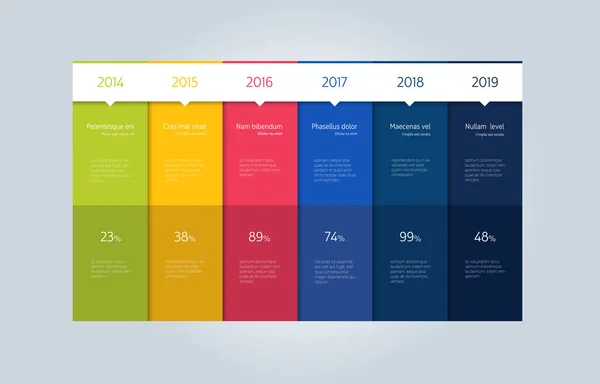 Gráfico Infografía Tabla Precios Horario Plantilla Banner Elemento Infográfico Vector — Vector de stock