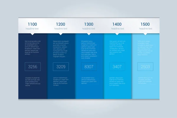 Diagramm Preistabelle Vorlage Banner Element Infografik Vektor — Stockvektor