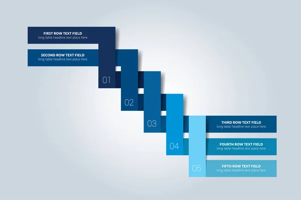 Infografica Nastro Schema Diagramma Vettore — Vettoriale Stock