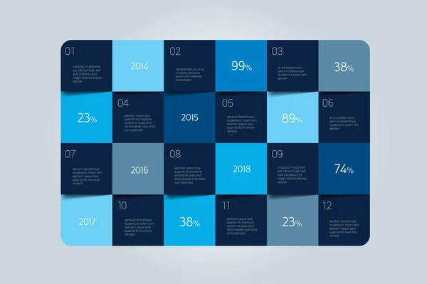 Šablona Rozvržení Tabulky Plán Sešit Infografický Prvek Vektor — Stockový vektor