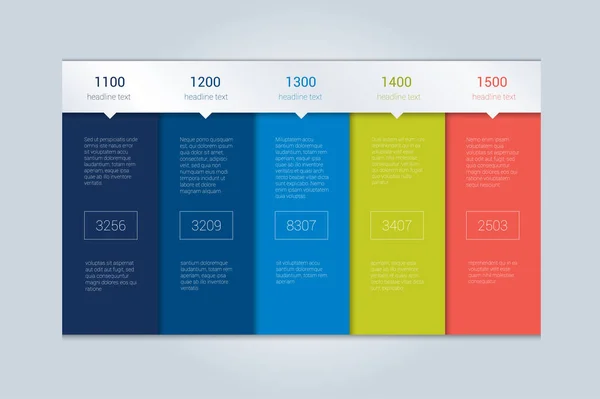 Programma Grafico Tabella Dei Prezzi Modello Banner Elemento Infografico Vettore — Vettoriale Stock