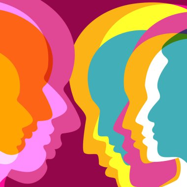 Üzüntü, depresyon, yalnız kadın konsepti. Vektör ilüstrasyonu.