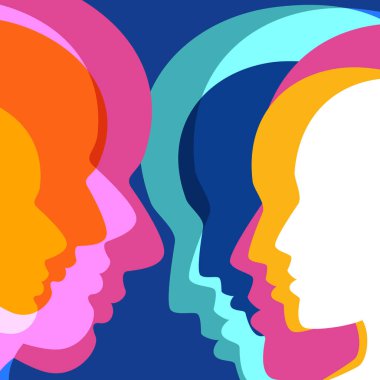 Üzüntü, depresyon, yalnız kadın konsepti. Vektör ilüstrasyonu.