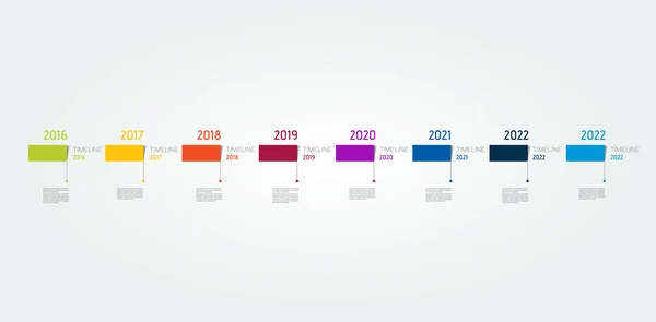 Timeline Presentation Options Step Step Process Infographics Design Vector — Vettoriale Stock