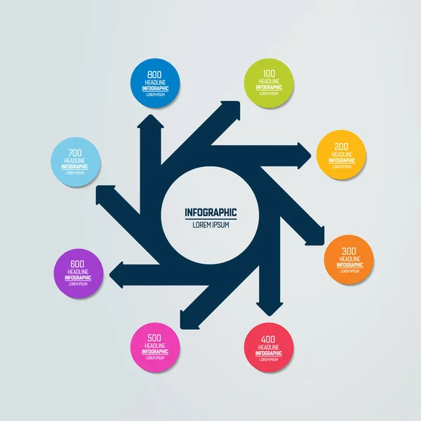 Schéma Diagramme Flux Diagramme Flux Travail Infographie Vectorielle — Image vectorielle