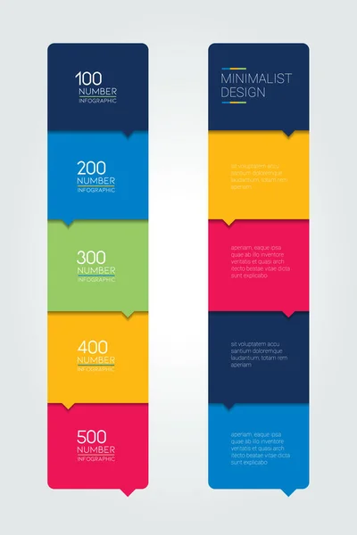 Table Horaire Onglet Dans Style Minimaliste Infographie — Image vectorielle