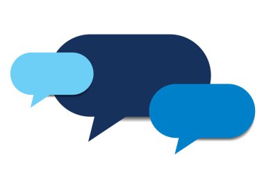 Konuşma baloncukları bilgi verir. 3 adım iş akışı.