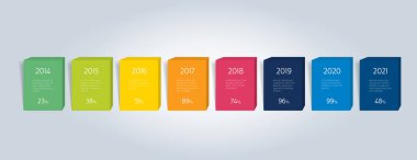 Zaman çizelgesi, bilgi, fiyat tablosu, çizelge, şablon, pankart. Bilgi işleme elementi. Vektör.