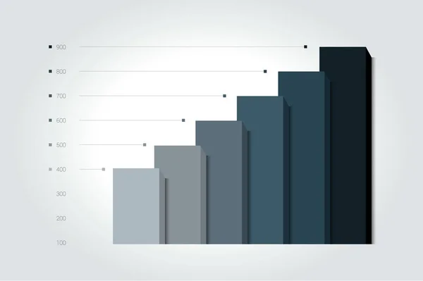 チャート 列グラフ インフォグラフィック要素 — ストックベクタ