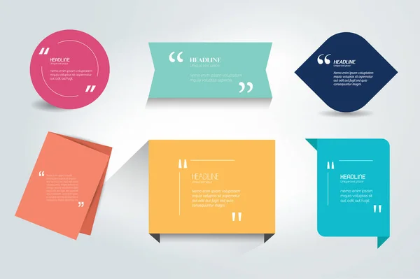 Quote Frames Text Templates Set Box Frame Vector — ストックベクタ