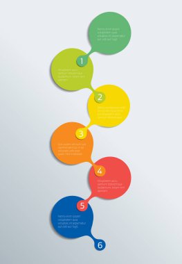 Adım adım diyagram. Numaralandırılmış şablon.