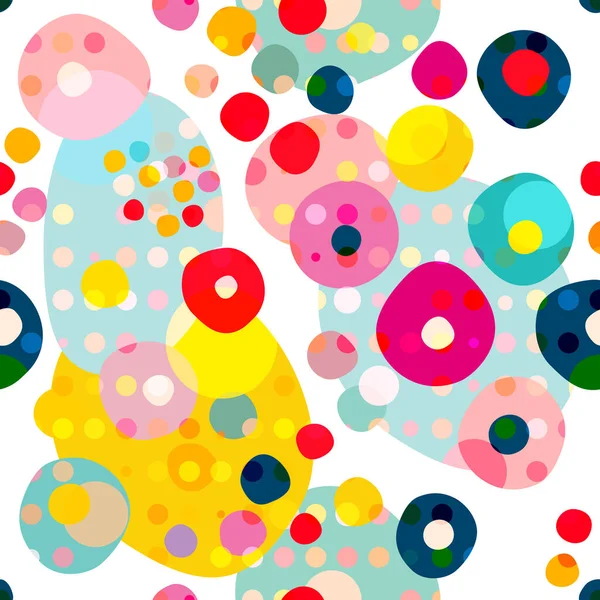 Seamless Repeat Pattern Colorfull Circles Dots Vector — Stock Vector