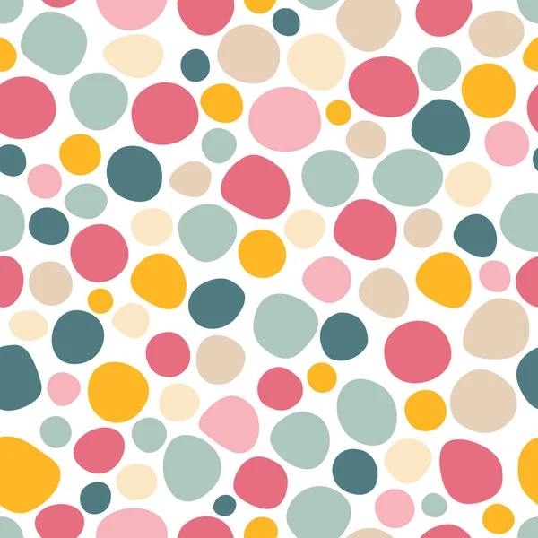 Polka Dot Seamless Repeat Pattern Colorfull Circles Points Vector — Stock Vector