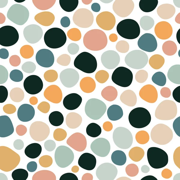 Pois Modèle Répétition Sans Couture Des Cercles Colorés Des Points — Image vectorielle