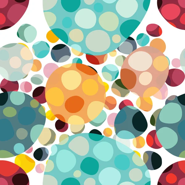 Colored Circle Seamless Pattern Vector — Stock Vector