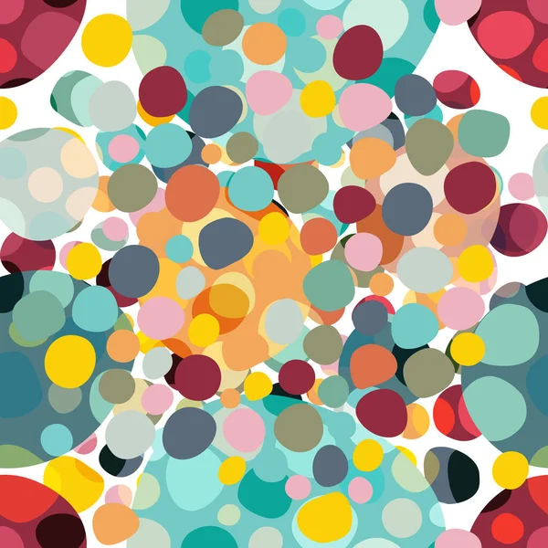 Colored Circle Seamless Pattern Vector — Stock Vector
