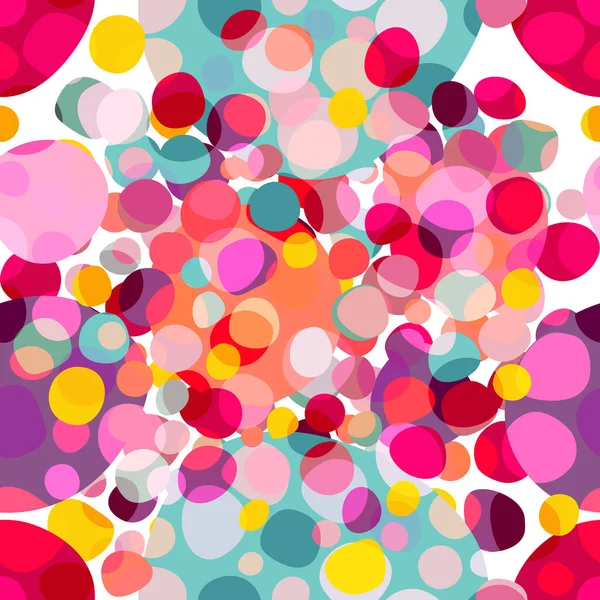 Colored Circle Seamless Pattern Vector — Stock Vector