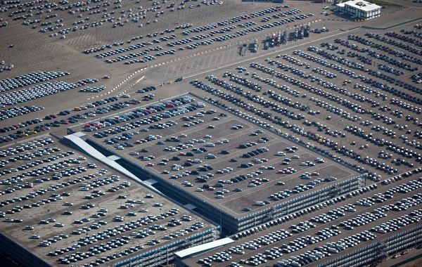 New cars at port — Stock Photo, Image