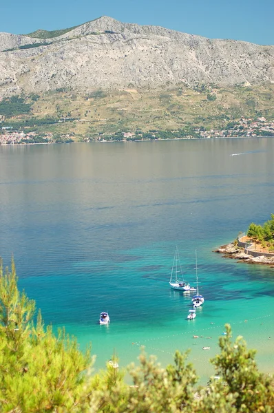 Lovrecina - spiaggia sabbiosa sull'isola di Brac, Croazia — Foto Stock