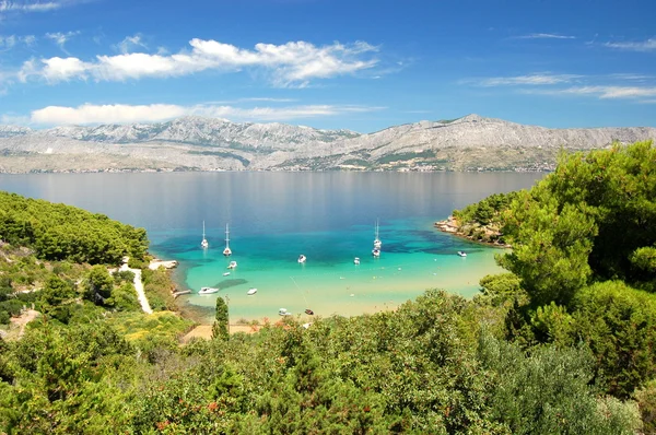 Lovrecina - sandiga stranden på ön brac, Kroatien — Stockfoto