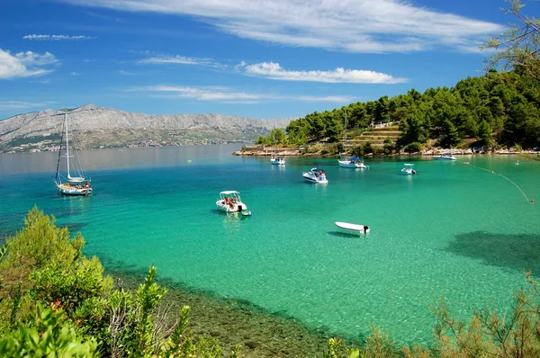 Lovrecina - sandy beach on Brac island, Croatia — Stock Photo, Image