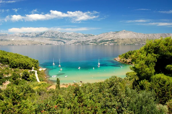 Lovrecina - sandiga stranden på ön brac, Kroatien — Stockfoto