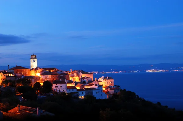 Village Brsec por la noche en la península de Istria en Croacia —  Fotos de Stock