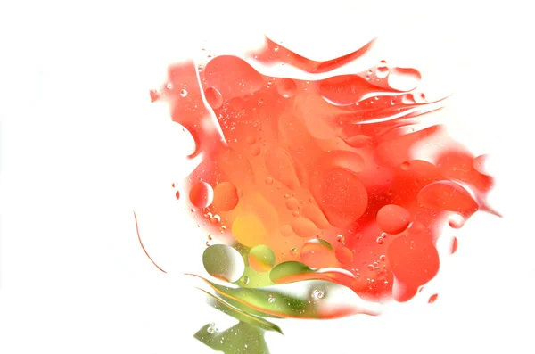 Verschwommene rote Rose isoliert auf weißem Hintergrund — Stockfoto