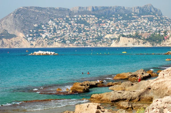 Sandstranden i calpe, Spanien — Stockfoto