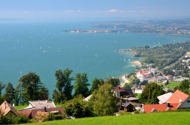 lake bodensee, Almanya üzerinde lindau muhteşem güzel görünüm