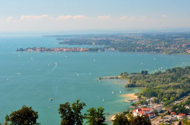 lake bodensee, Almanya üzerinde lindau muhteşem güzel görünüm