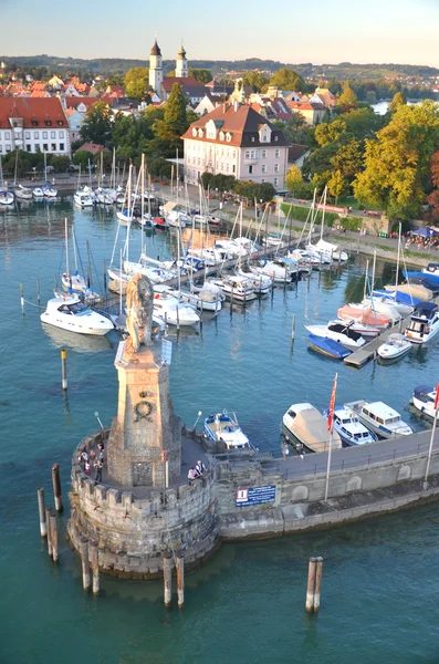 Porto di Lindau sul lago Bodensee, Germania — Foto Stock