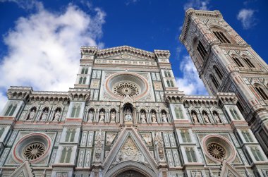 ünlü Mermer katedral manzarası santa maria del fiore, Floransa, İtalya