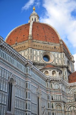 ünlü Mermer katedral manzarası santa maria del fiore, Floransa, İtalya