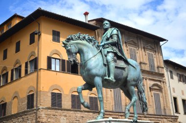 cosimo heykeli ben de medici üzerindeki piazza della signoria, florence, İtalya