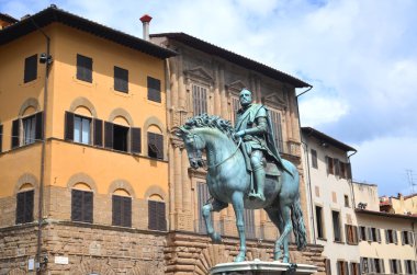 cosimo heykeli ben de medici üzerindeki piazza della signoria, florence, İtalya