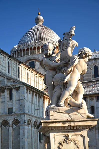 The statue of angels on Square of Miracles in Pisa, Italy Royalty Free Stock Images